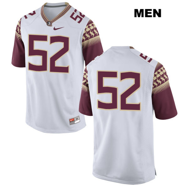 Men's NCAA Nike Florida State Seminoles #52 David Robbins College No Name White Stitched Authentic Football Jersey AWI1069CP